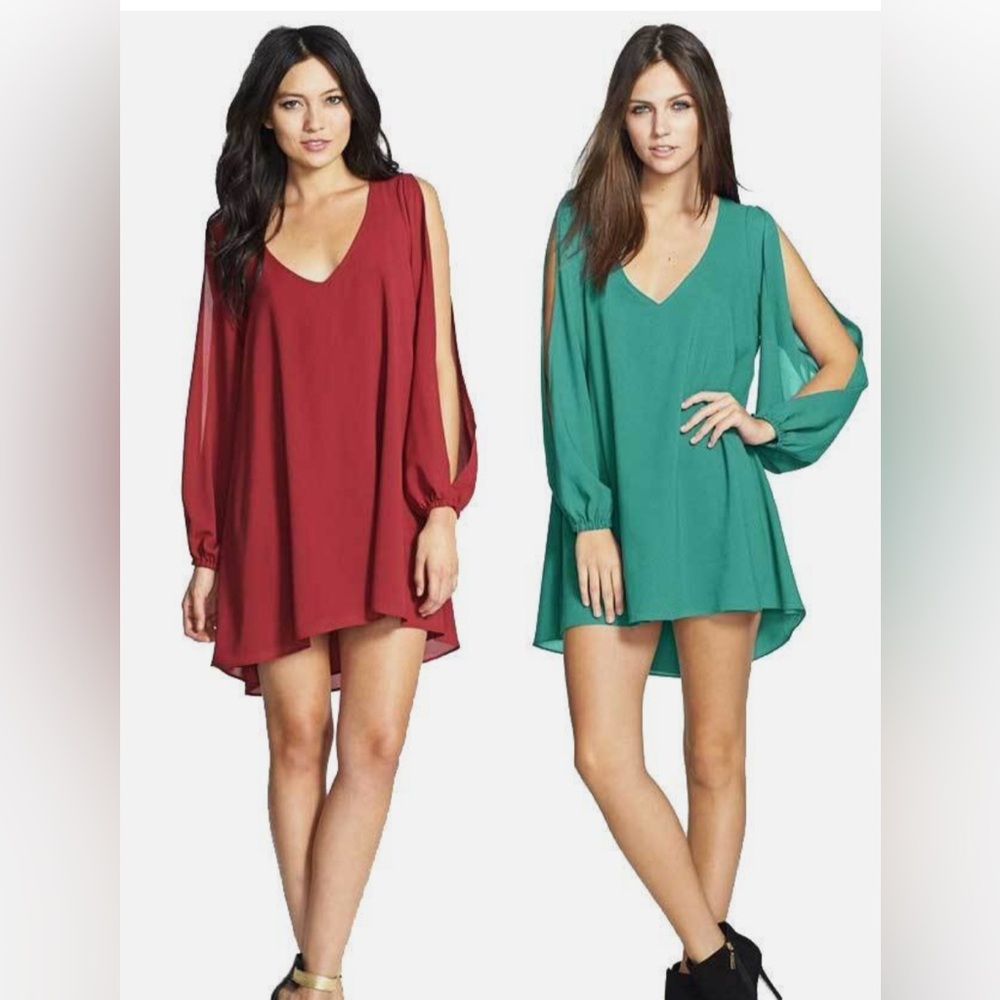 LOVERS + FRIENDS Floral Gracie Split Sleeve Dress,  Size M